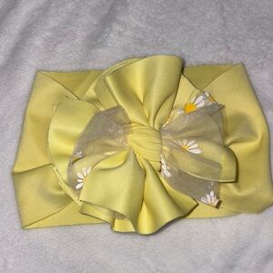 Yellow Floral Kids Headband bow